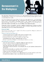 Bereavement in the Workplace Information Sheet (x10)